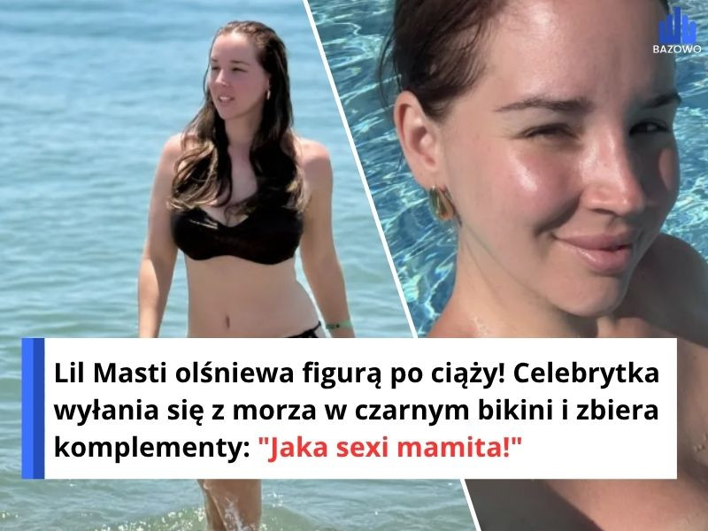 Lil Masti olśniewa figurą po ciąży! Celebrytka wyłania się z morza w czarnym bikini i zbiera komplementy: "Jaka sexi mamita!"